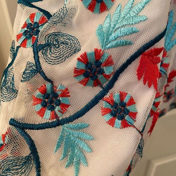 Genuine Kids from Oshkosh Red Green Embroidered Peppermint Swirl Dress Size 4T - Picture 4 of 8